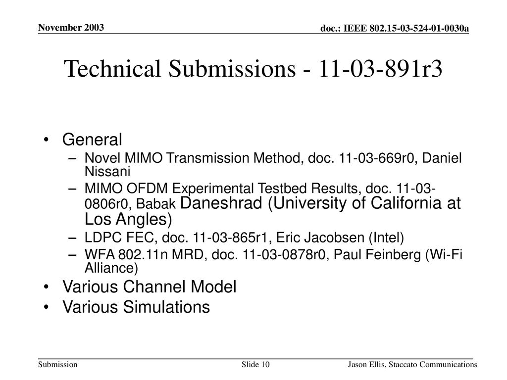 Technical Submissions r3