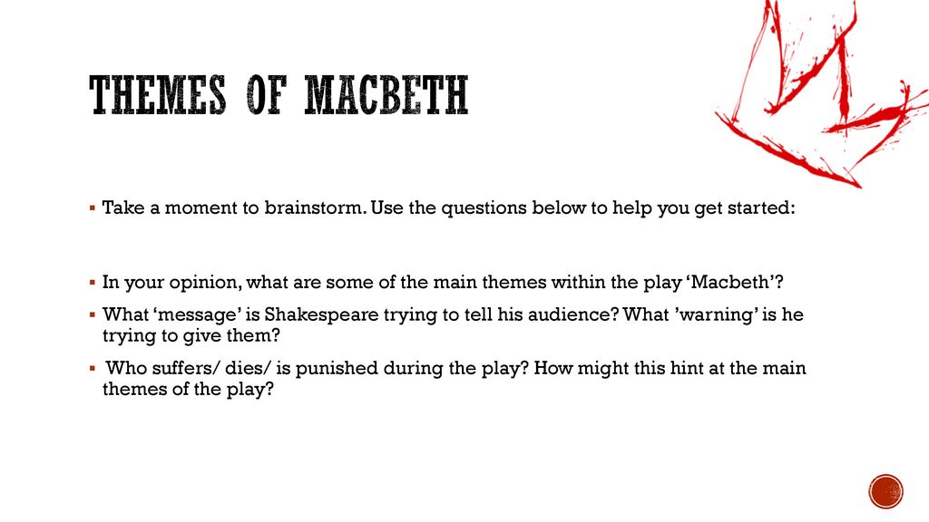 what is the main point of macbeth
