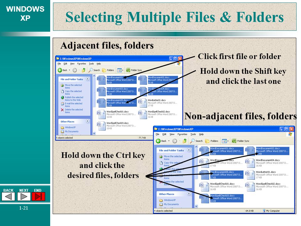 Selecting Multiple Files & Folders