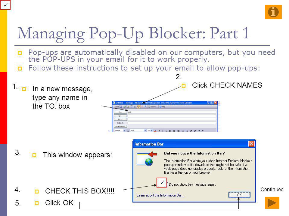 Managing Pop-Up Blocker: Part 1