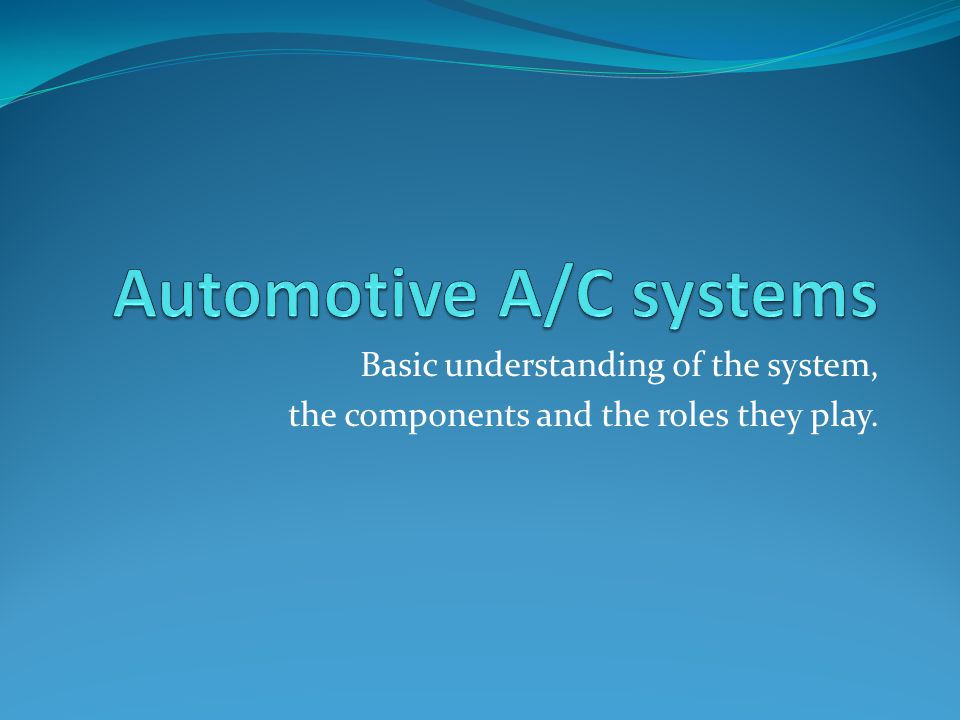 Automotive A/C systems