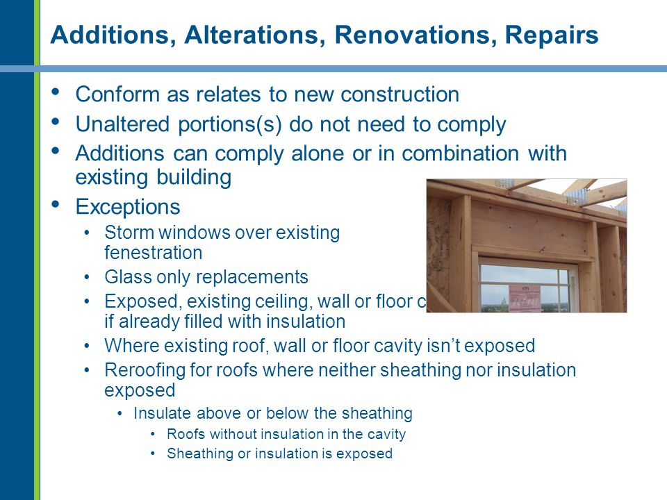 Additions, Alterations, Renovations, Repairs
