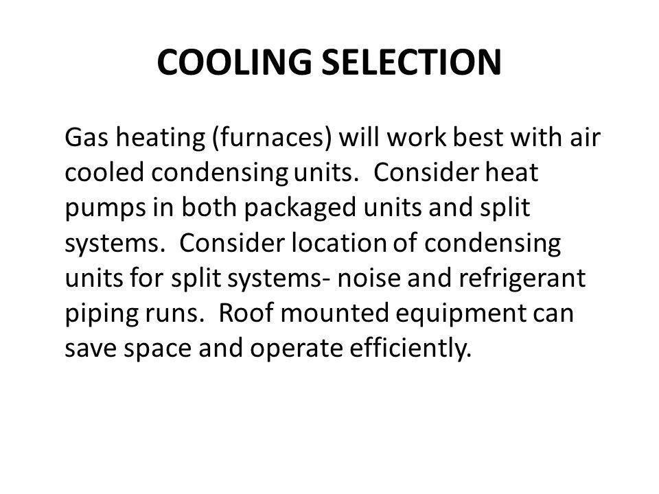 COOLING SELECTION