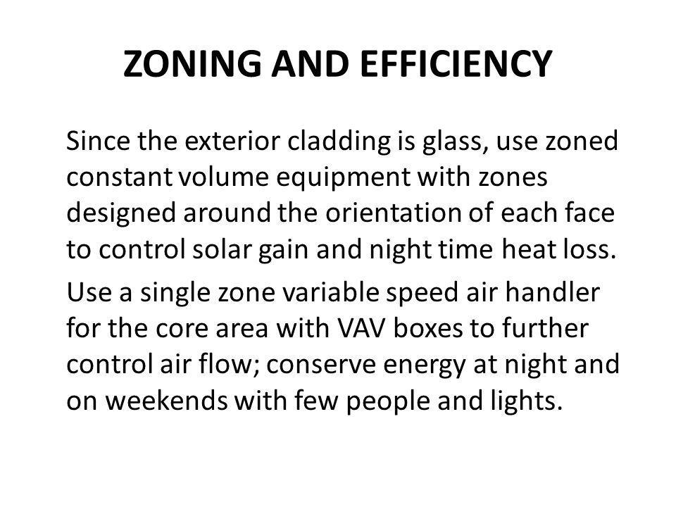 ZONING AND EFFICIENCY