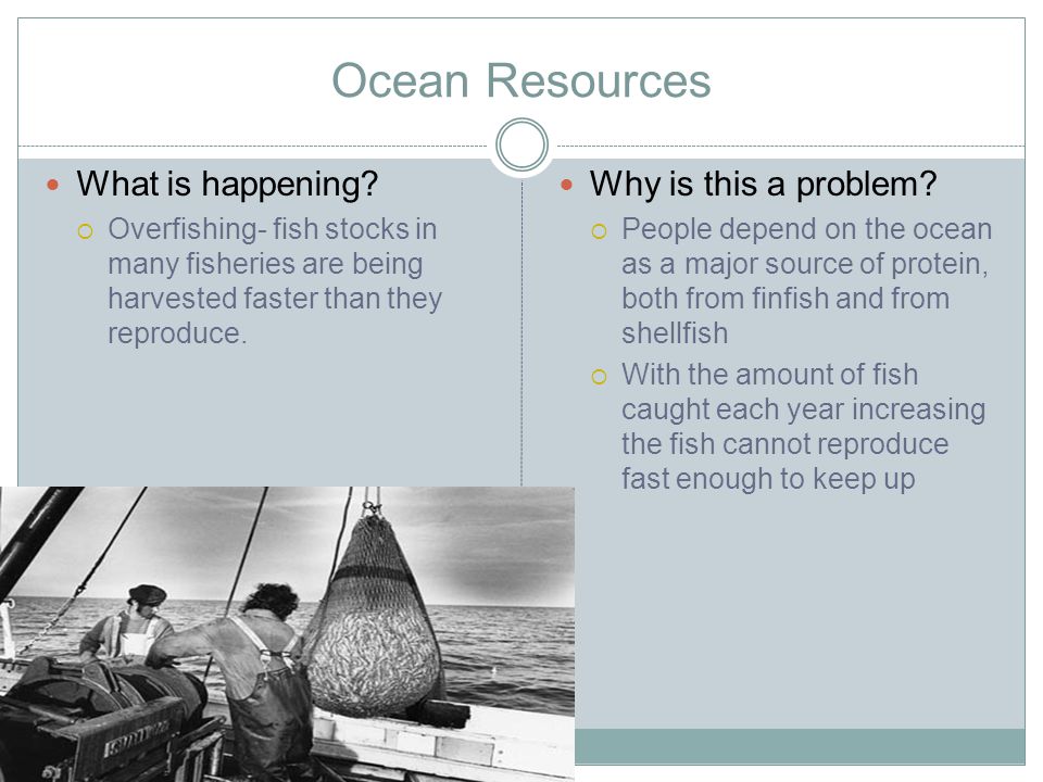 Ocean Resources What is happening Why is this a problem