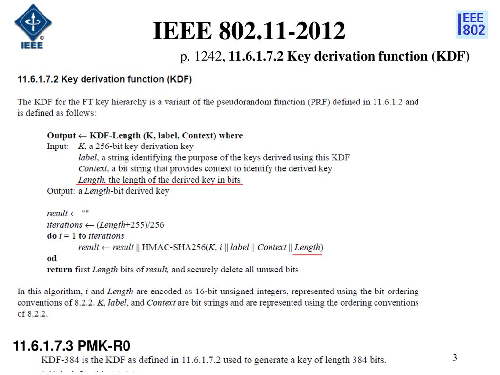 IEEE p. 1242, Key derivation function (KDF)