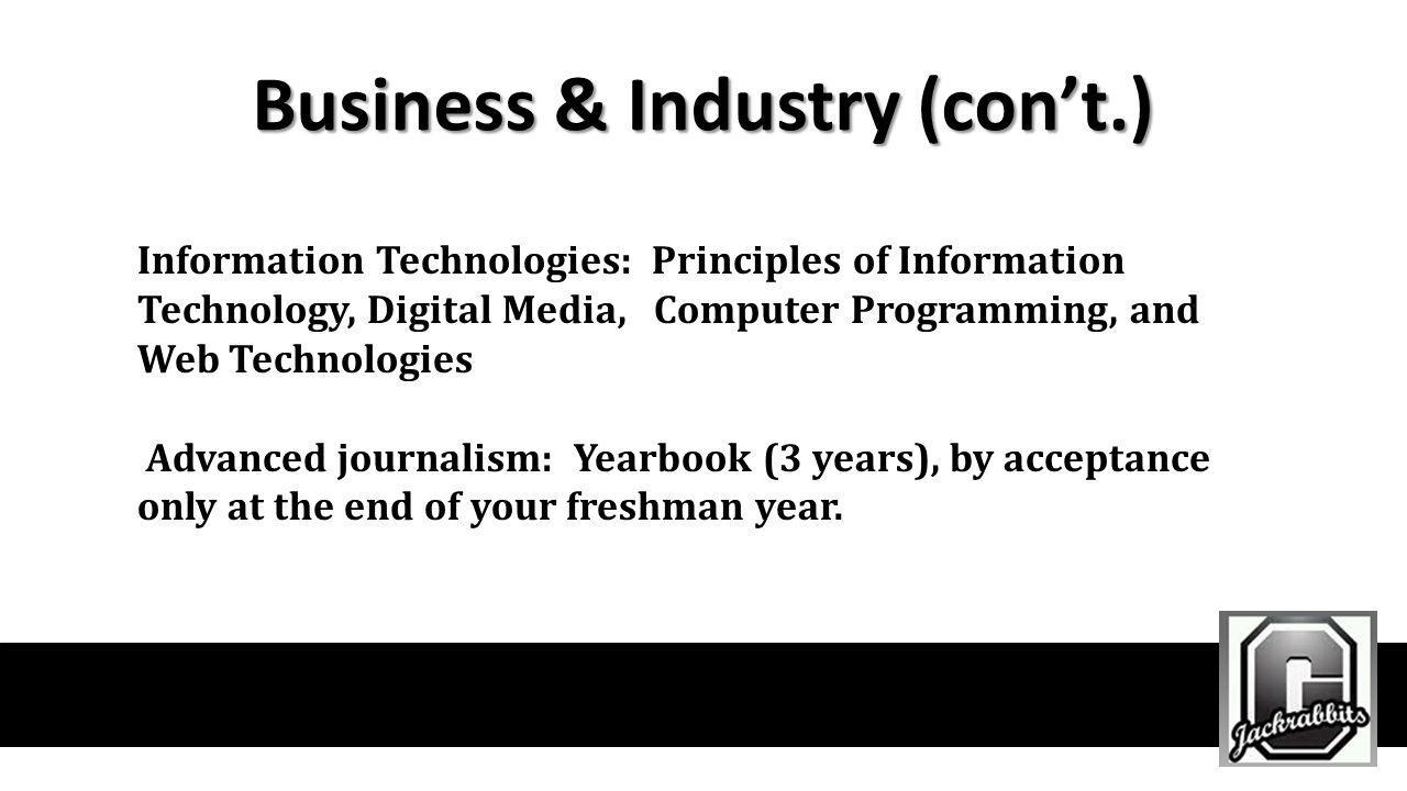 Business & Industry (con’t.)