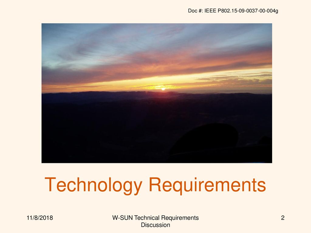 Technology Requirements