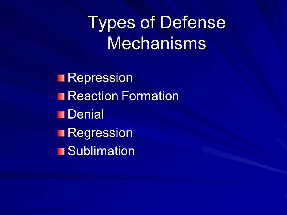 Types of Defense Mechanisms