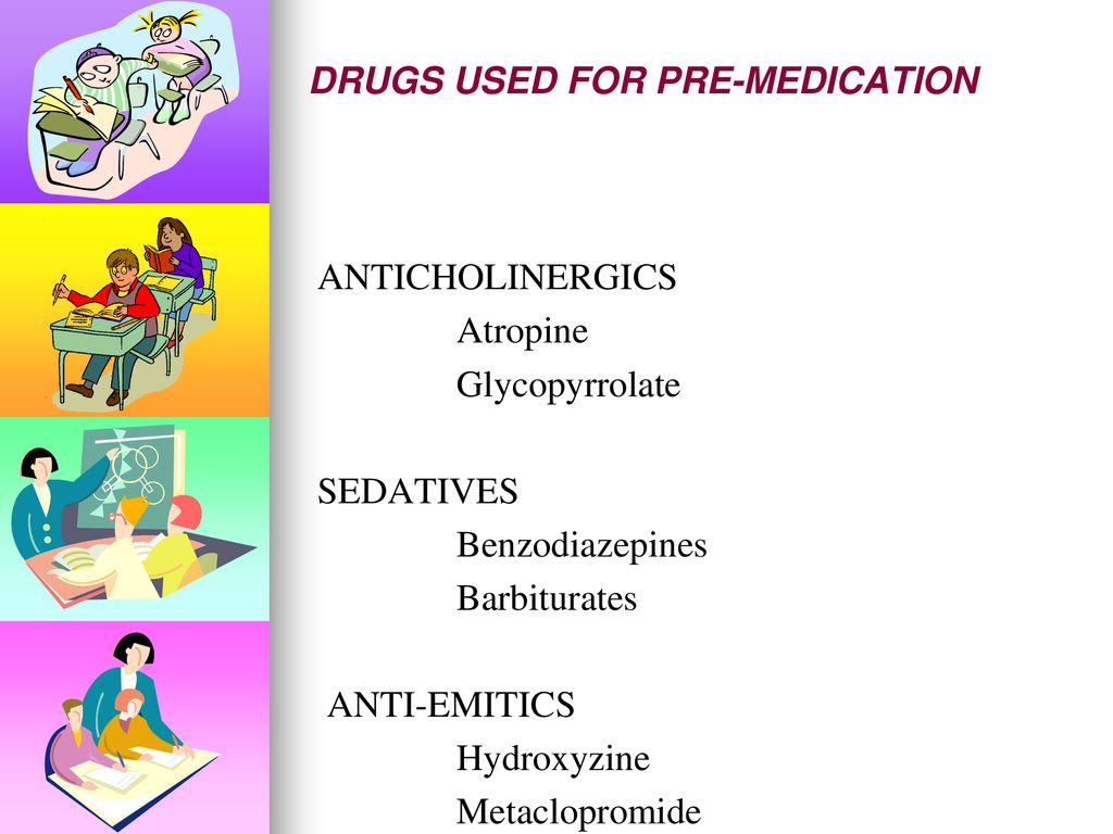 DRUGS USED FOR PRE-MEDICATION