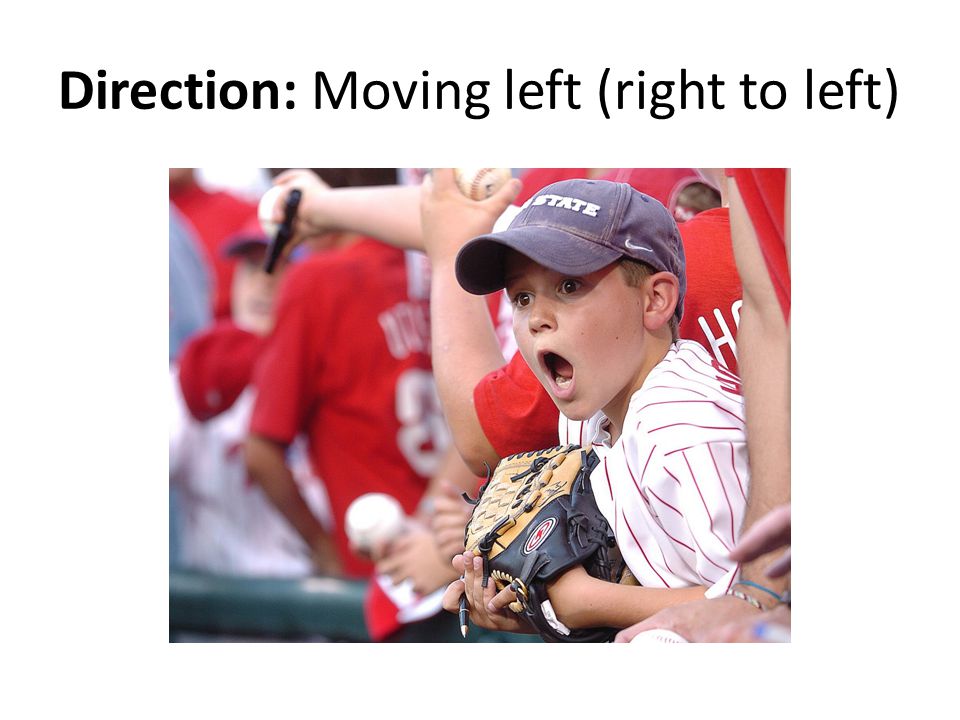Direction: Moving left (right to left)
