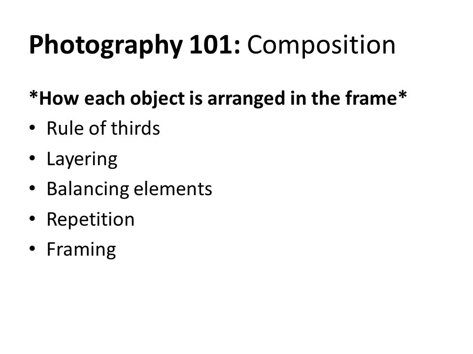 Photography 101: Composition