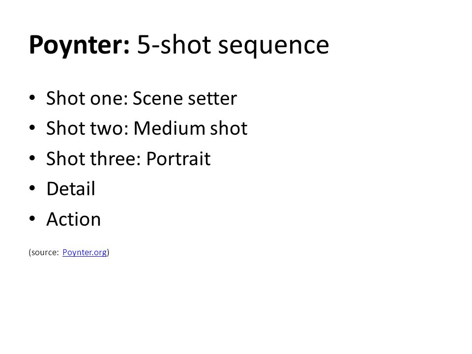 Poynter: 5-shot sequence