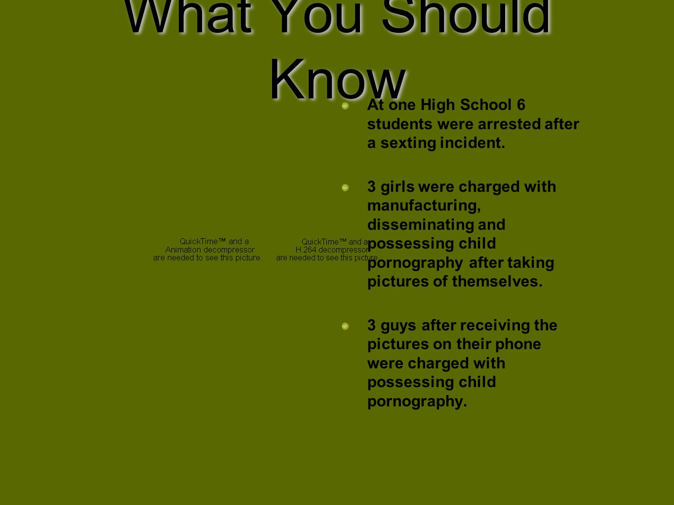 What You Should Know At one High School 6 students were arrested after a sexting incident.