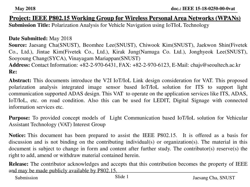March 2017 Project: IEEE P Working Group for Wireless Personal Area Networks (WPANs)
