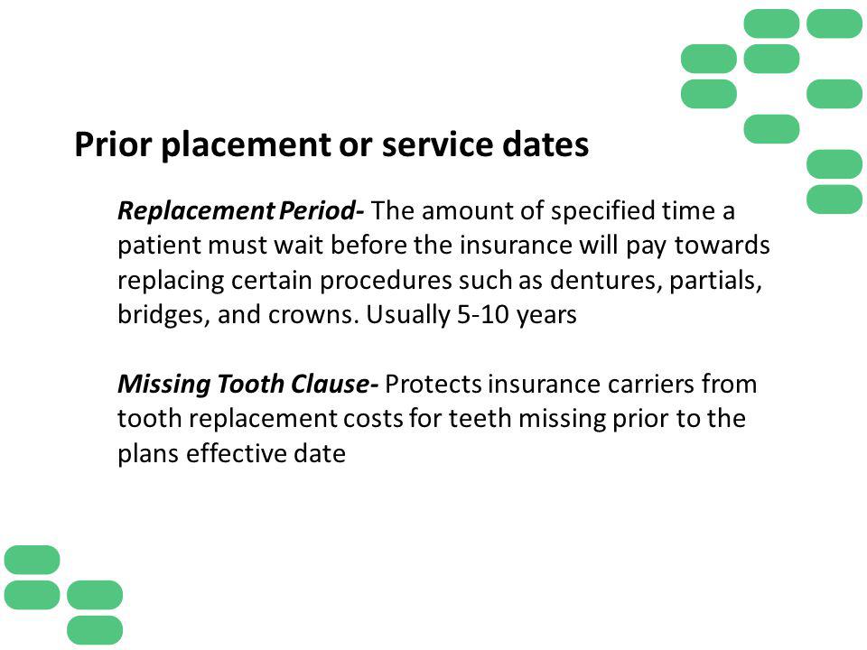 Prior placement or service dates