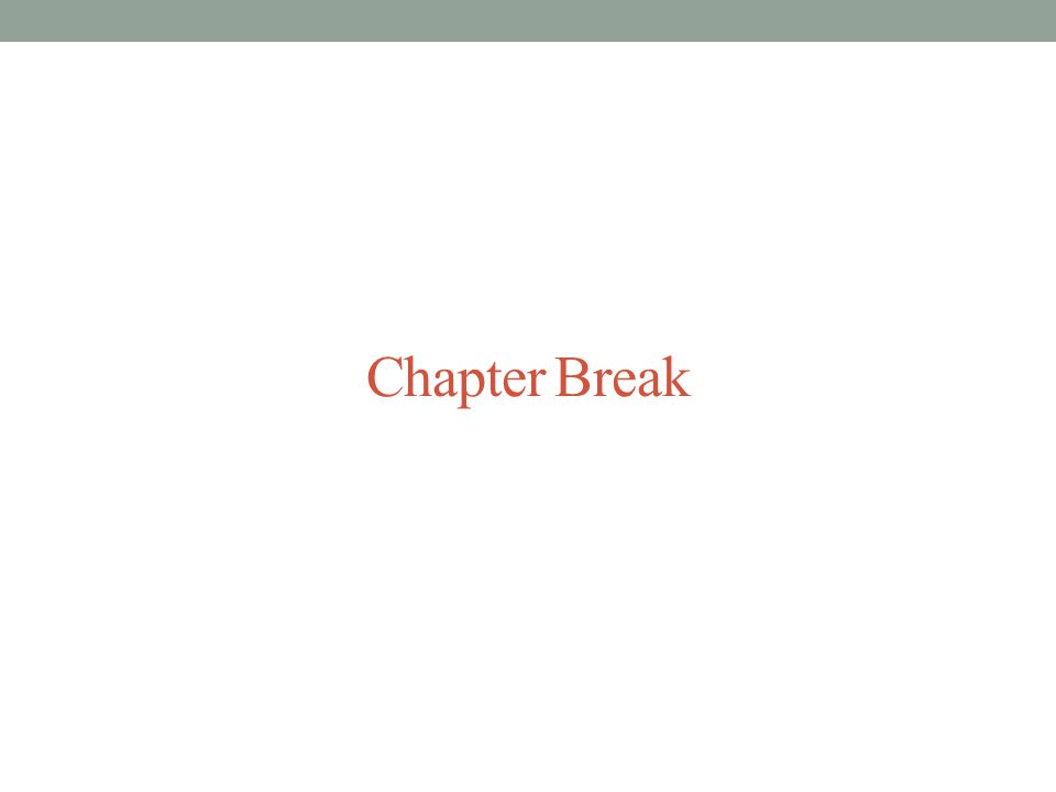 Chapter Break