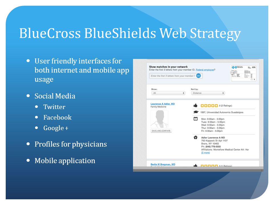 BlueCross BlueShields Web Strategy