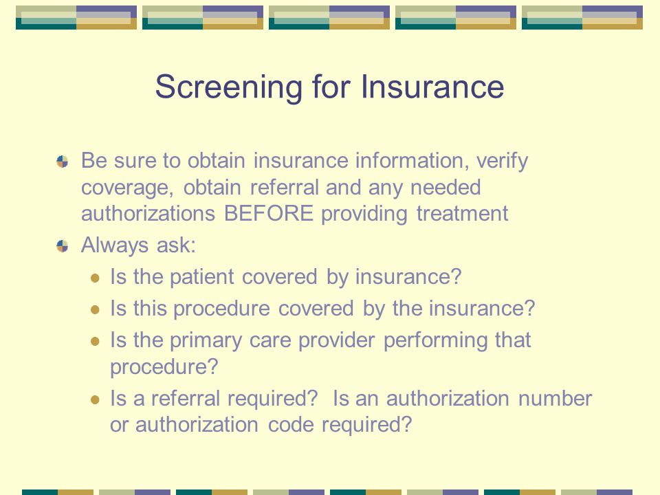 Screening for Insurance