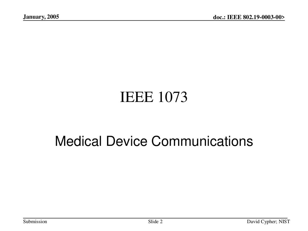 Medical Device Communications