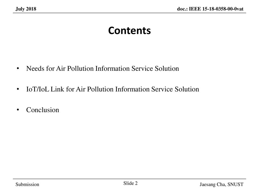 Contents Needs for Air Pollution Information Service Solution