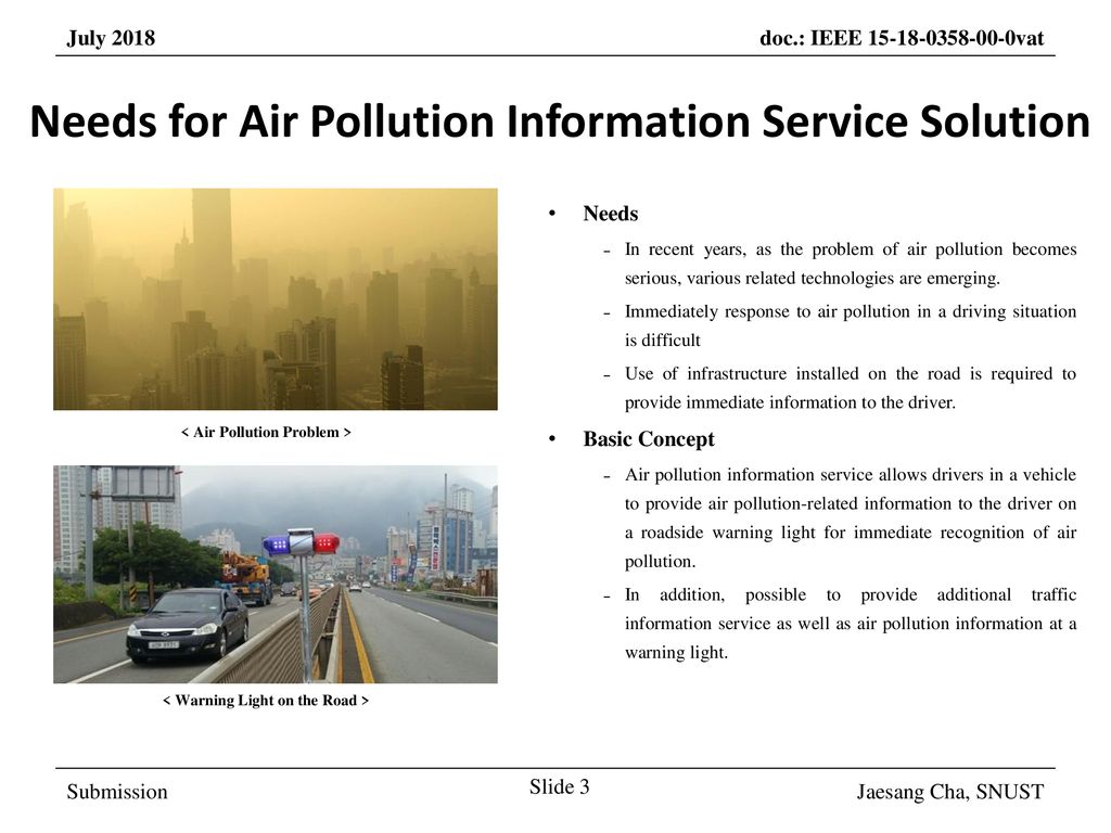 Needs for Air Pollution Information Service Solution