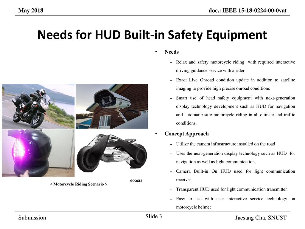 Needs for HUD Built-in Safety Equipment