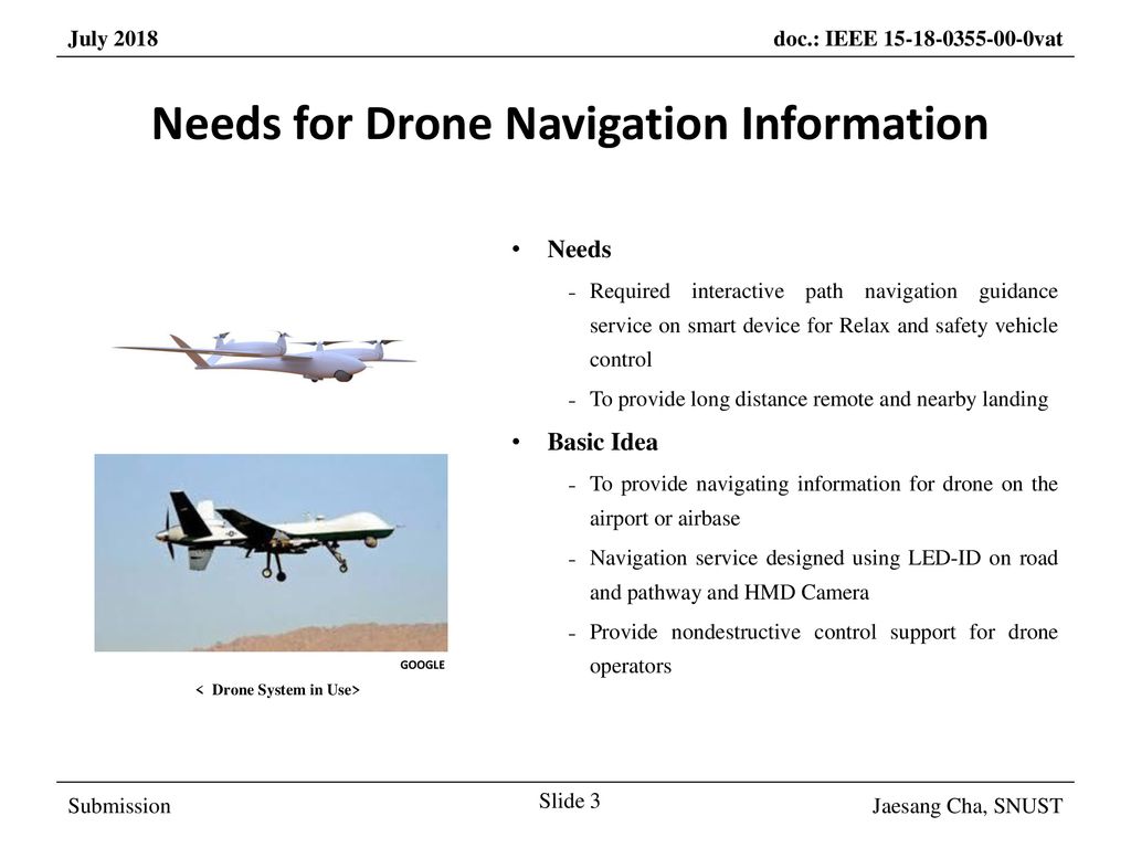 Needs for Drone Navigation Information < Drone System in Use>