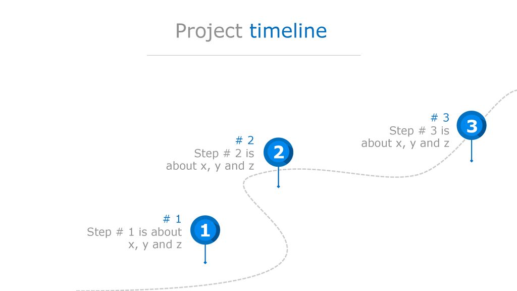Project timeline # 3 Step # 3 is about x, y and z # 2