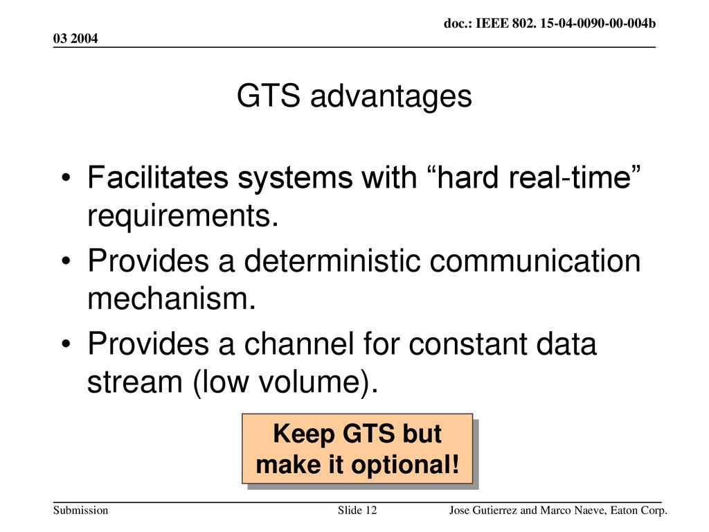 Keep GTS but make it optional!