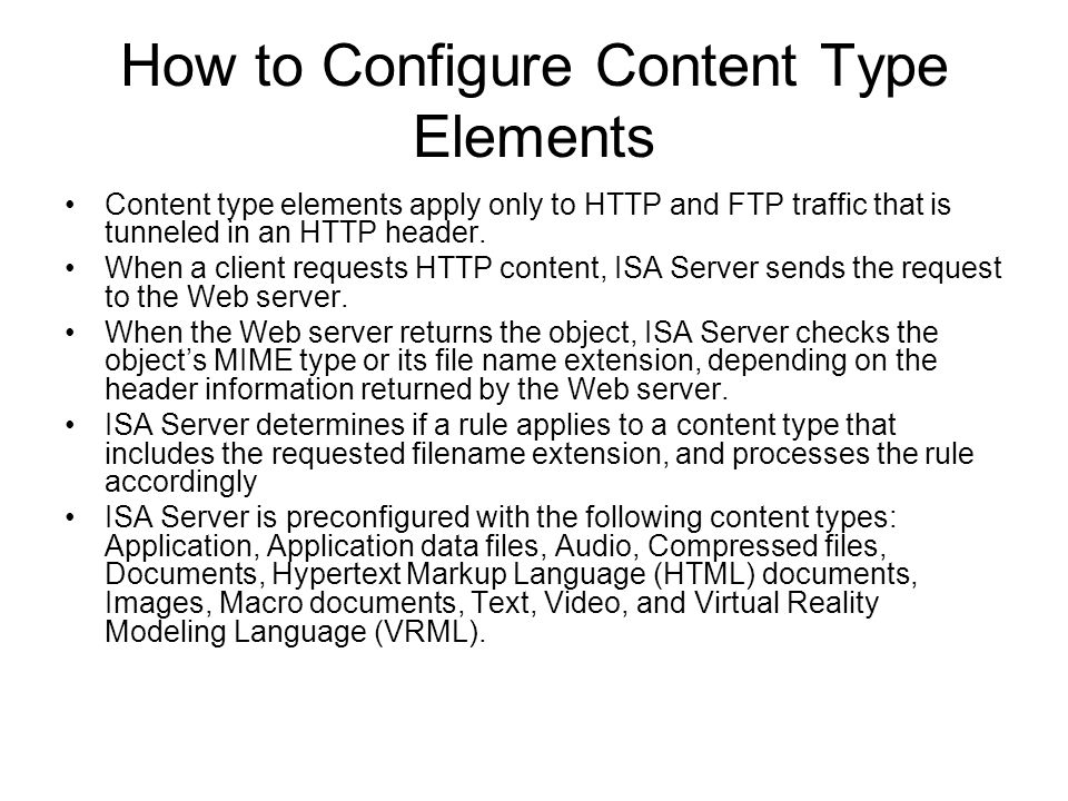 How to Configure Content Type Elements