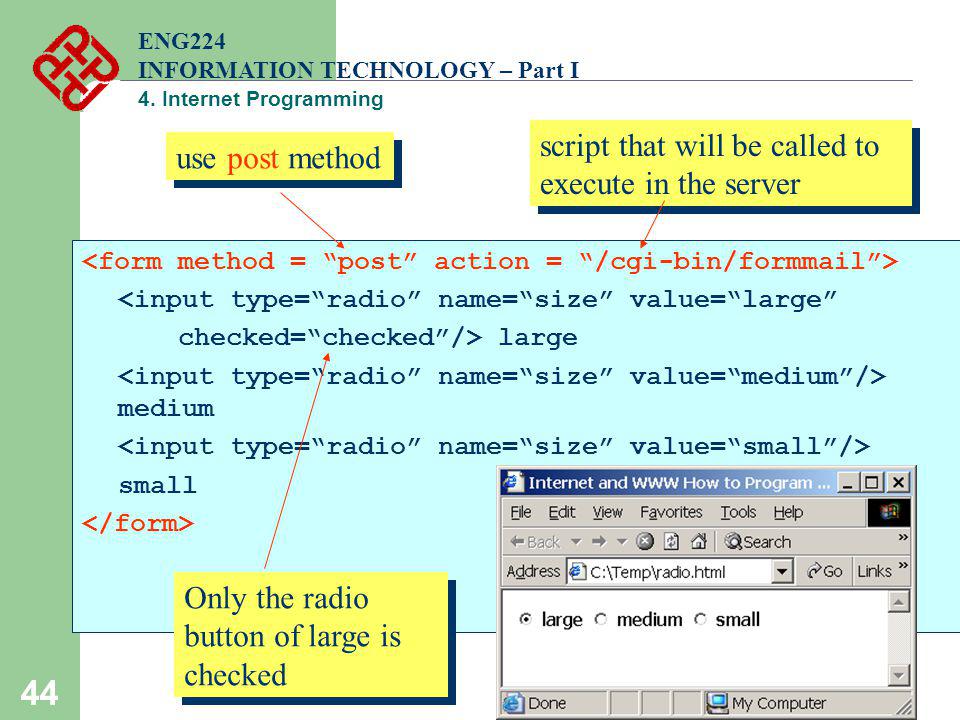 script that will be called to execute in the server use post method