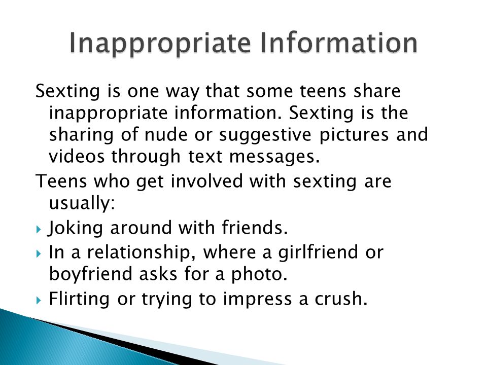 Inappropriate Information