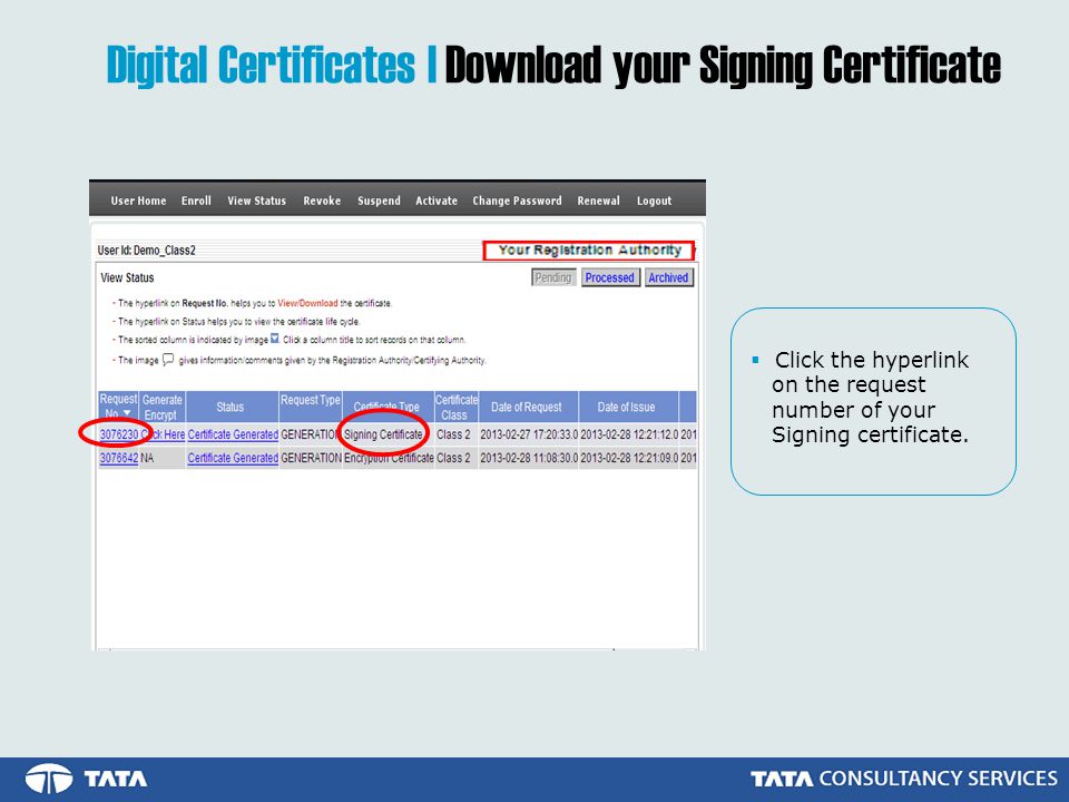 Digital Certificates | Download your Signing Certificate