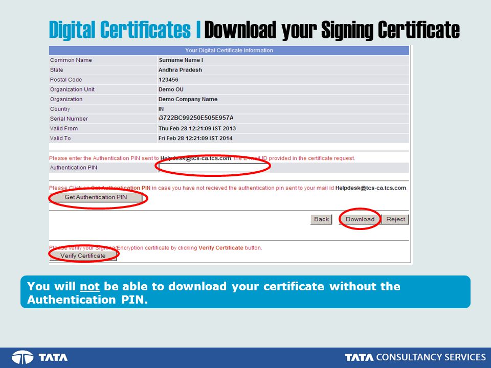 Digital Certificates | Download your Signing Certificate