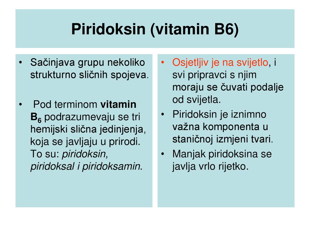 Piridoksin (vitamin B6). - ppt download