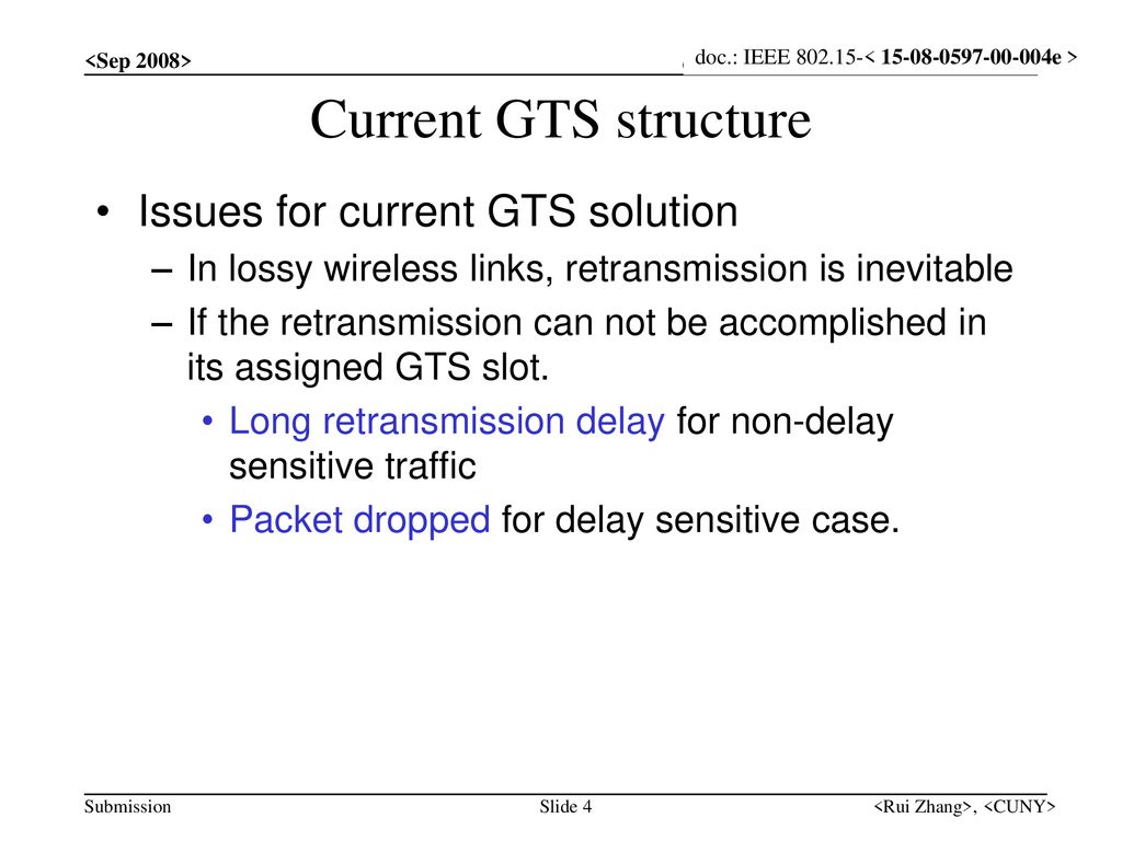 Current GTS structure Issues for current GTS solution