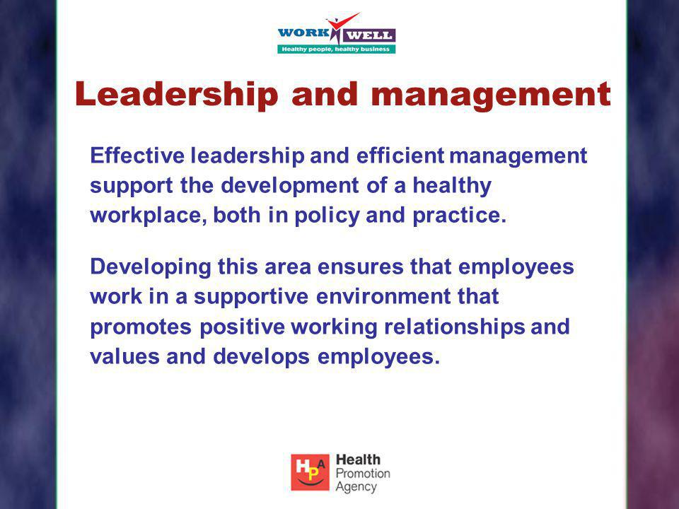 Leadership and management