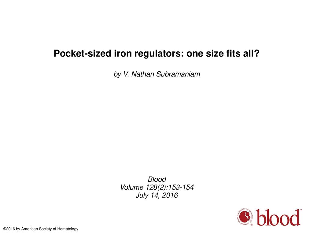 Pocket-sized iron regulators: one size fits all