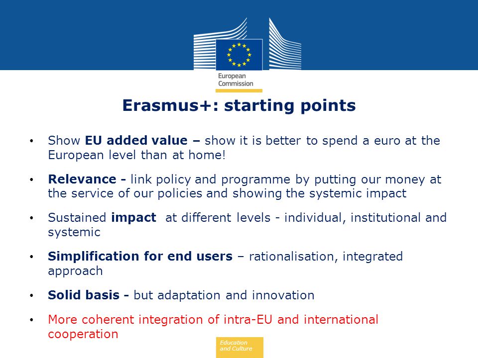 Erasmus+: starting points