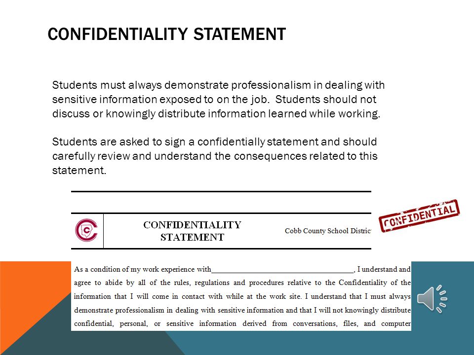 Confidentiality Statement