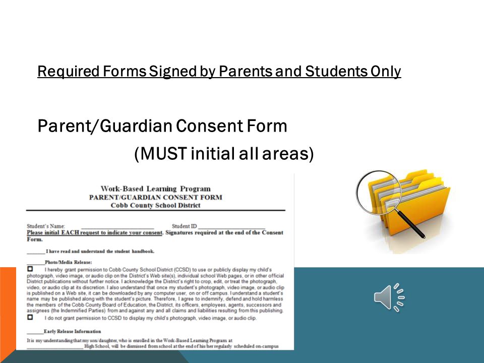 Parent/Guardian Consent Form (MUST initial all areas)