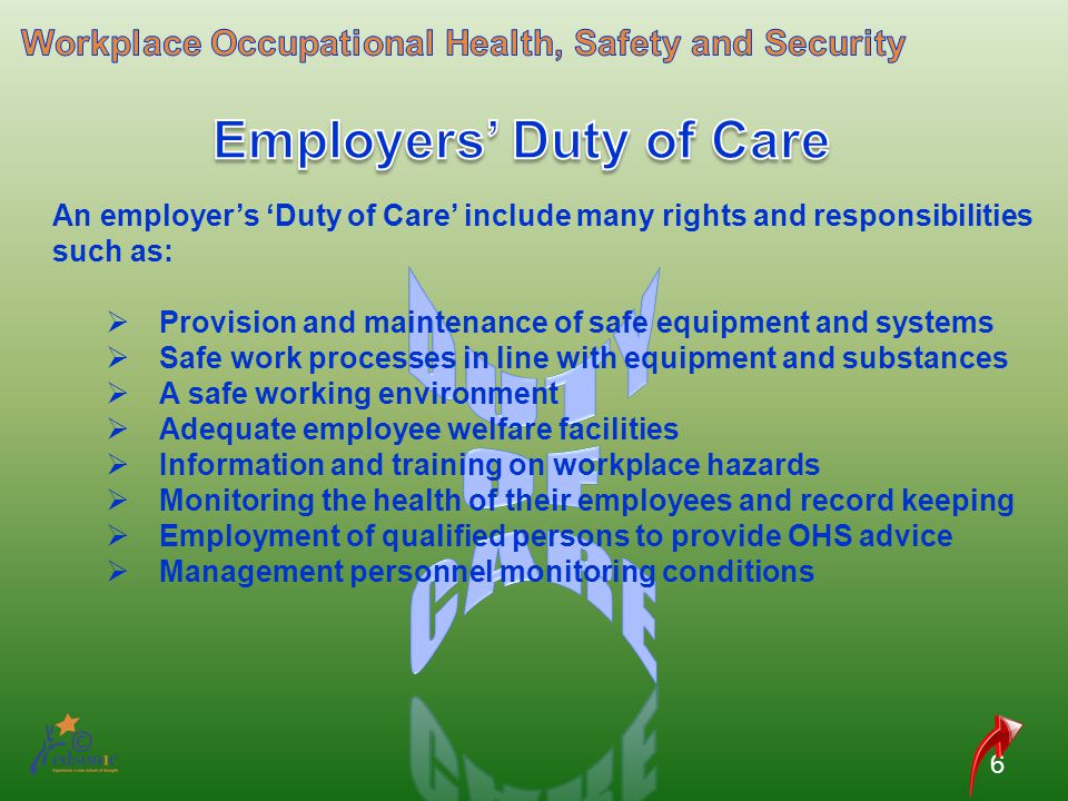 Employers’ Duty of Care