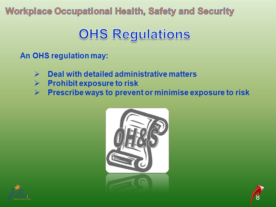 OHS Regulations Workplace Occupational Health, Safety and Security