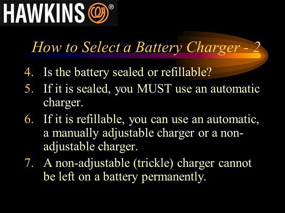 How to Select a Battery Charger - 2
