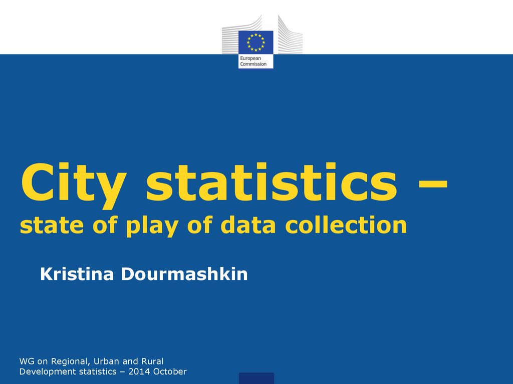 City statistics – state of play of data collection
