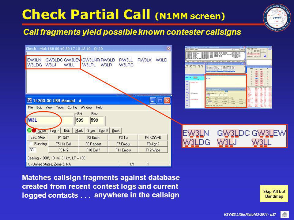 Check Partial Call (N1MM screen)