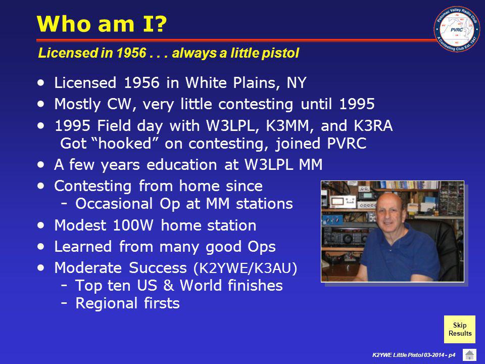 Who am I Licensed 1956 in White Plains, NY