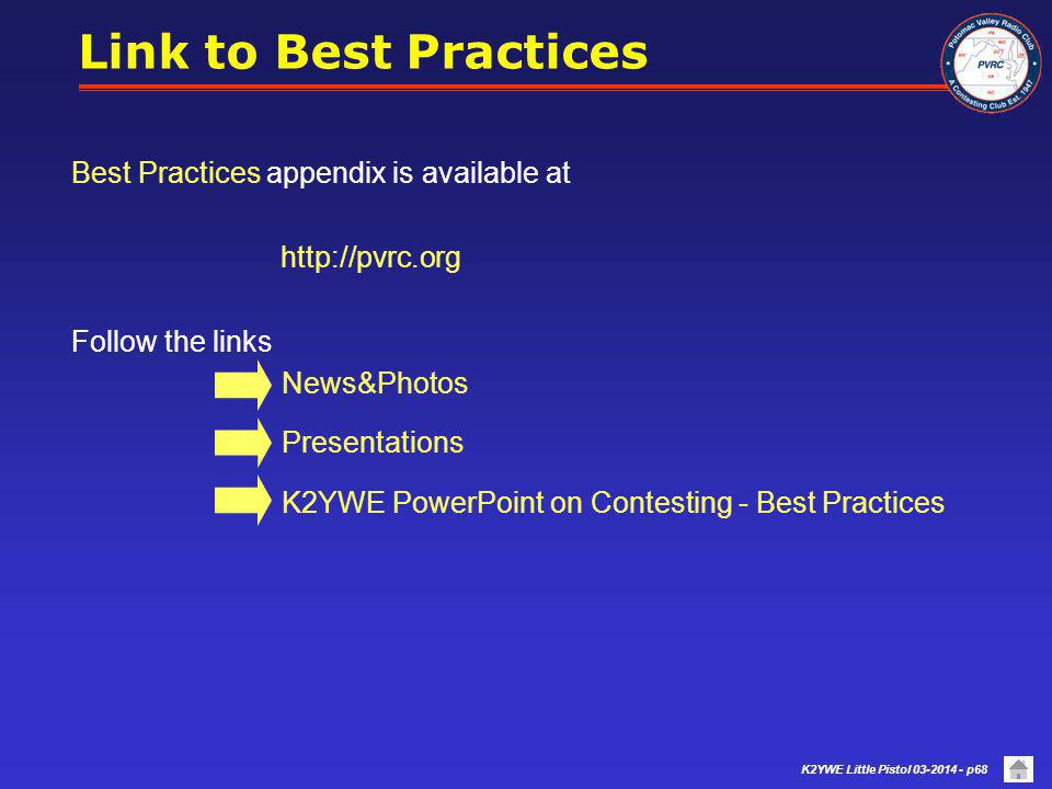 Link to Best Practices Best Practices appendix is available at