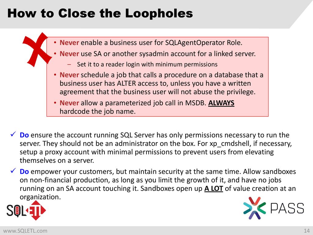 How to Close the Loopholes